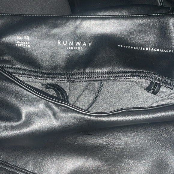 WHBM Vegan Leather Runway Legging Size 14 - Picture 11 of 12